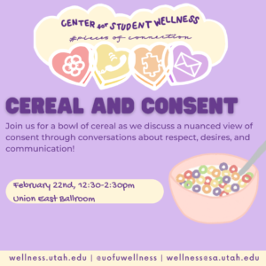 cereal and consent event flyer