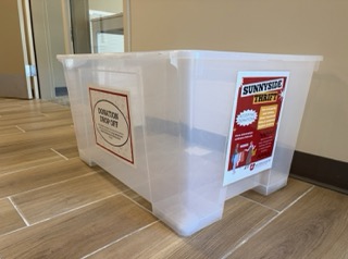 Image of donation bin at Sunnyside Apartments