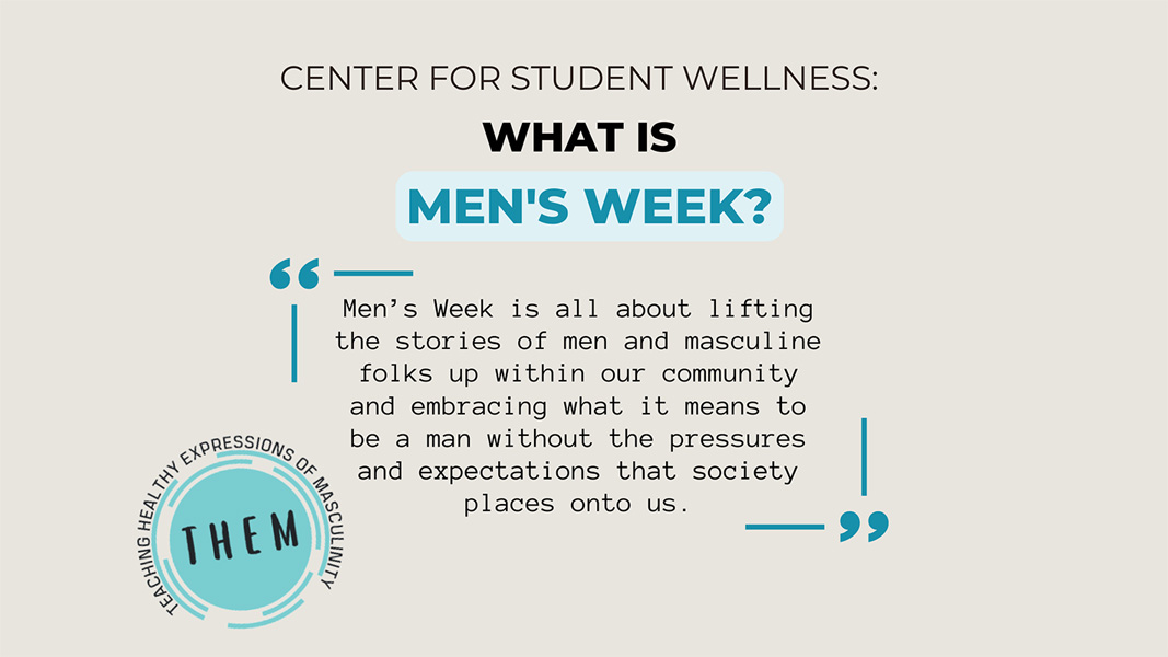 Center for Campus Wellness - What is Men's Week?