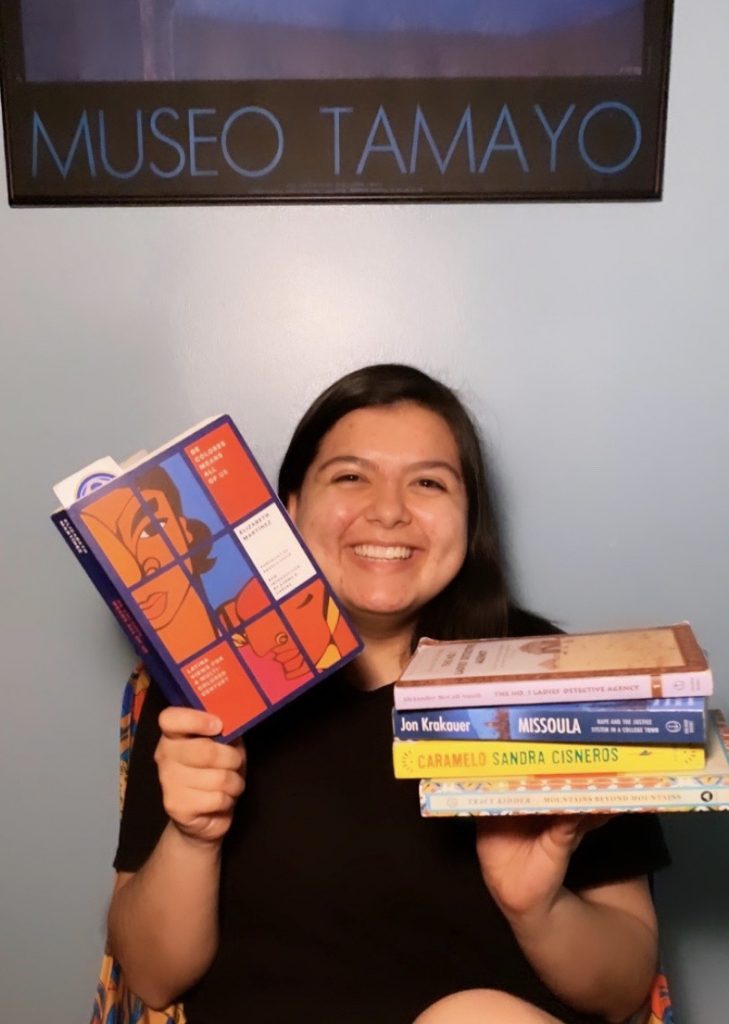 maya with her books