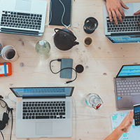 group of laptops image courtesy of marvin meyer via unsplash