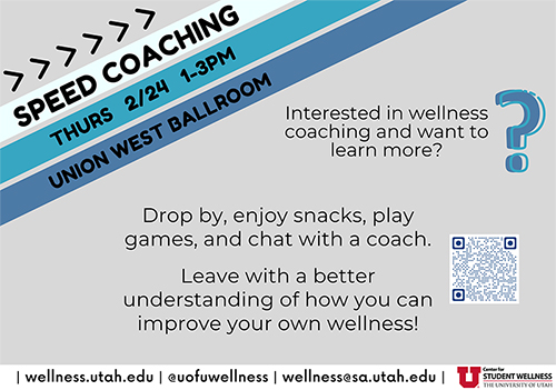 speed wellness coaching event flyer