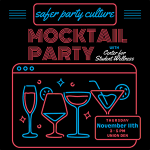 mocktail party event flyer